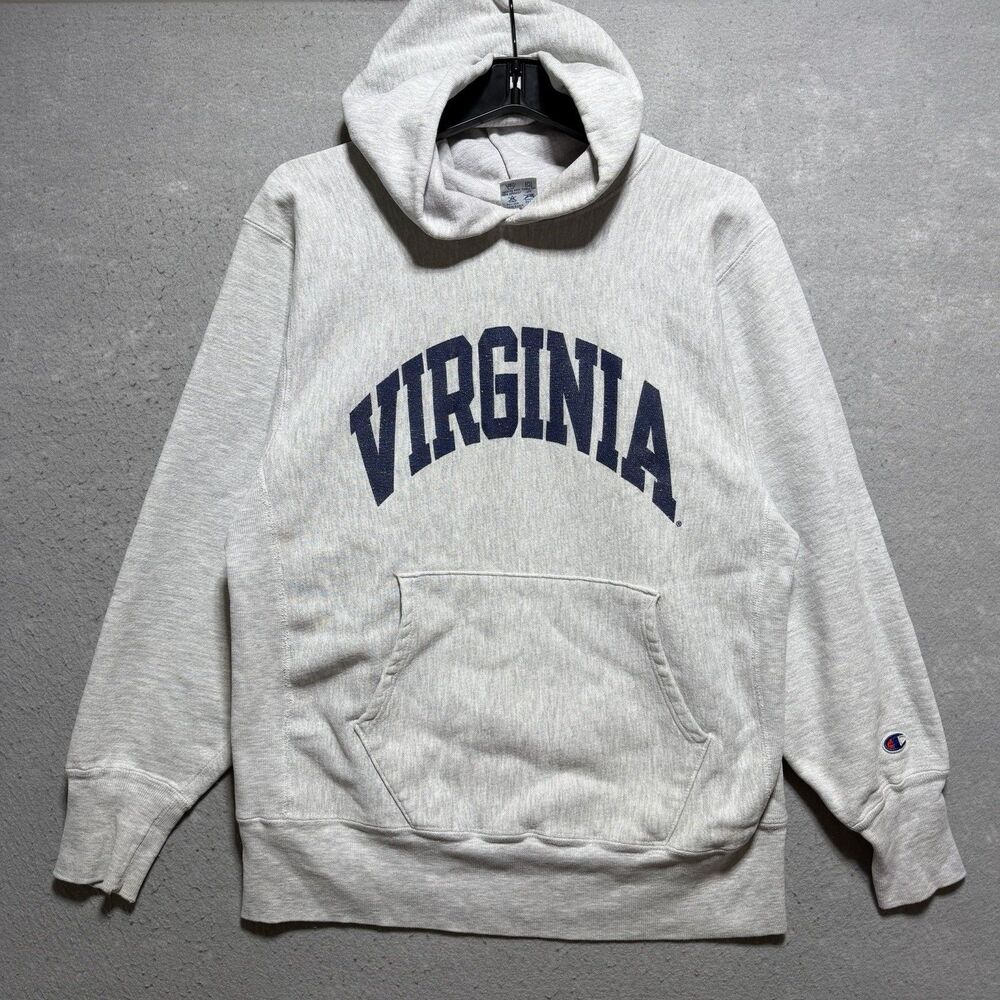 Vintage 90’s CHAMPION University of Virginia Cavaliers Hooded Sweatshirt LARGE